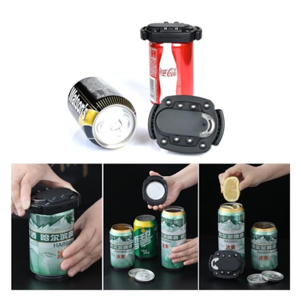 Abridor Manual 2 em 1 Garrrafa e Lata Manual Corte Tampa Superior Latinha Cerveja Refrigerante