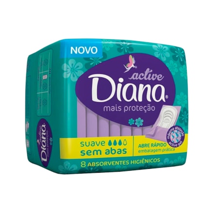 Absorvente Diana Sem abas Suave 8 Und