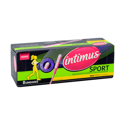 Absorvente Interno Intimus Sport 8 Und Fluxo Médio