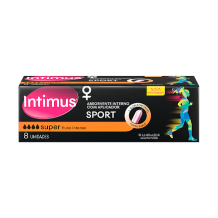 Absorvente Interno Intimus Sport 8 Und Fluxo Super