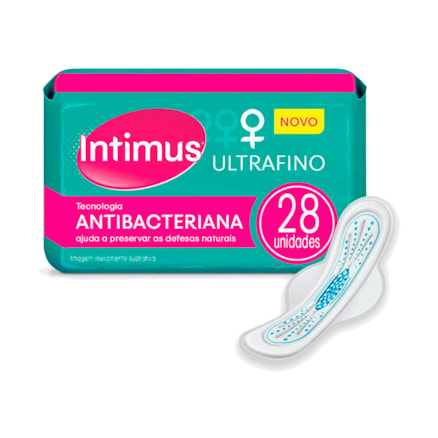 Absorvente Intimus Gel Antibacteriano Com Abas 28 Und