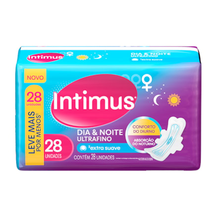 Absorvente Intimus Gel Dia E Noite Com Abas 28 Und