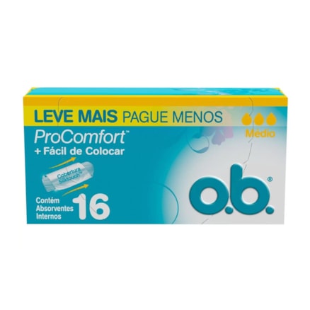 Absorvente Ob Procomfort Tamanho Médio 16 Und