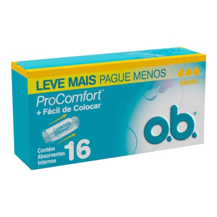 Absorvente Ob Procomfort Tamanho Médio 16 Und