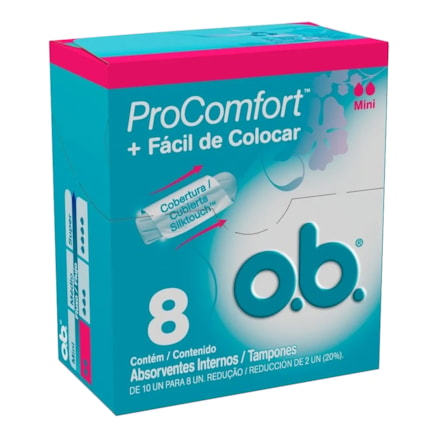 Absorvente Ob Procomfort Tamanho Mini 8 Und