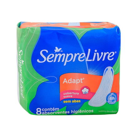 Absorvente Sempre Livre Adapt Sem Abas Suave 8 Und