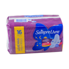 Absorvente Sempre Livre Noturno C/ Abas Suave 16 Und