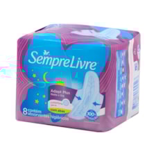 Absorvente Sempre Livre Noturno Com Abas Seca 8 Und