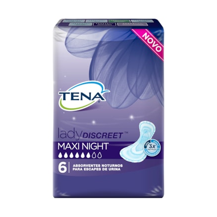 Absorvente Tena Lady Discreet Maxi Night Conforto 6 Und