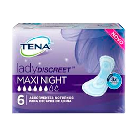 Absorvente Tena Lady Discreet Maxi Night Leve 6 Pague 5 Und