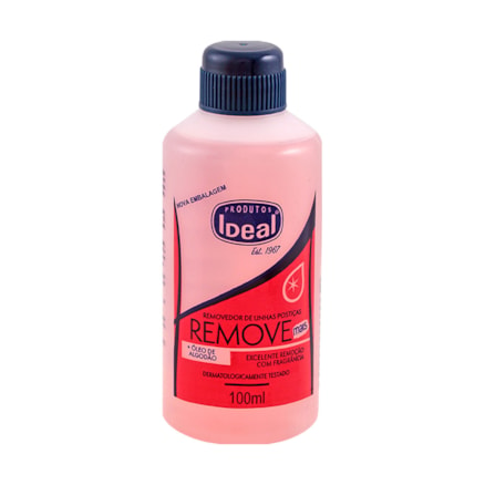 Acetona Ideal Remove Mais Tira Esmalte Unhas Postiças 100ml