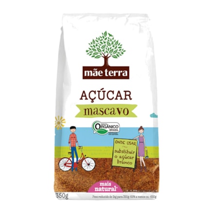 Açúcar Demerara Mãe Terra Rico Em Nutrientes 350g