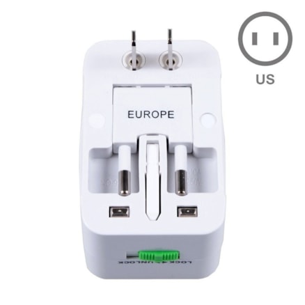 Adaptador Tomada Universal Internacional Uk Usa Europa Asia