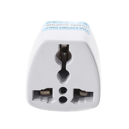 Adaptador Universal AC Pino Chato US EU Branco 1 Unidade