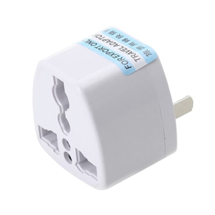 Adaptador Universal AC Pino Chato US EU Branco 1 Unidade