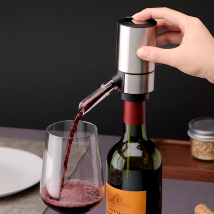 Aerador E Dispensador De Vinho Elétrico Automático Decantador e Dispenser Inox