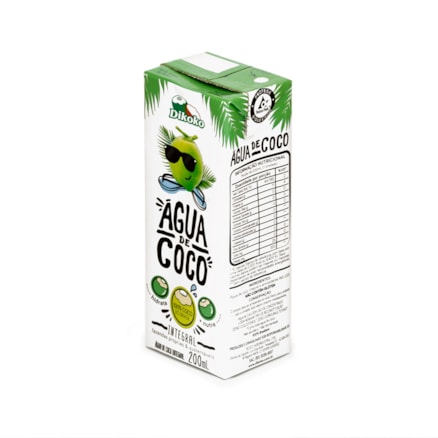 Água De Coco Dikoko Integral Hidratação Nutrição Corpo 200ml