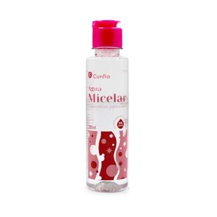 Água Micelar Limpeza Facial Demaquilante Confia 200ml