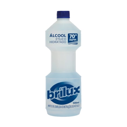 Álcool 70% Brilux Tradicional Etílico Hidratado 500ml