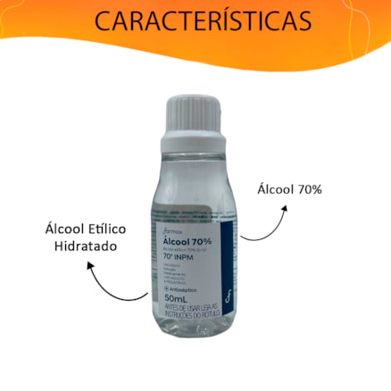 Álcool Farmax 70% Antisseptico 50ml