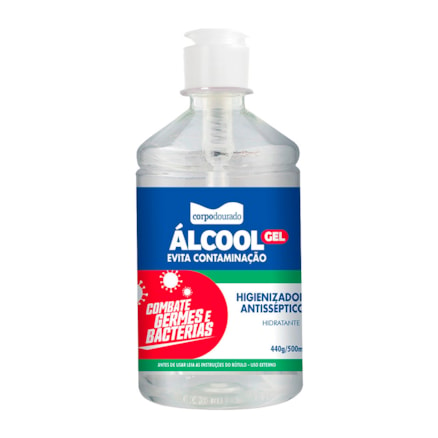 Álcool Gel Higienizante 70% Corpo Dourado 500ml