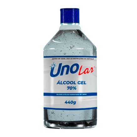 Álcool Gel Higienizante 70% Unolar 440ml