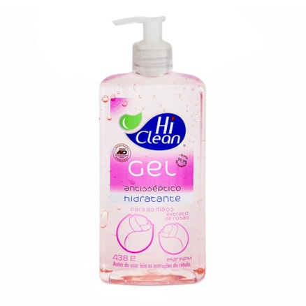 Álcool Gel Higienizante Hi Clear Extrato De Rosas 500ml