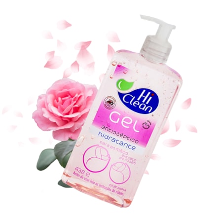 Álcool Gel Higienizante Hi Clear Extrato De Rosas 500ml