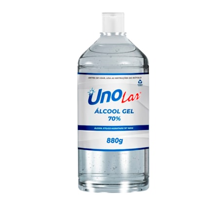 Álcool Gel Higienizante Unolar 70% 880ml