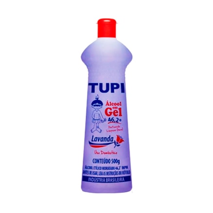 Álcool Gel Tupi Higienizante Lavanda 46,2% 500ml