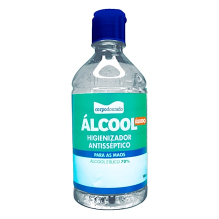 Álcool Líquido Higienizante 70% Corpo Dourado 500ml