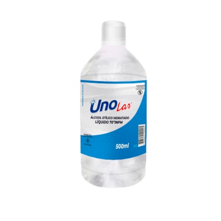 Álcool Unolar Liquido Higiênico 70% 500ml