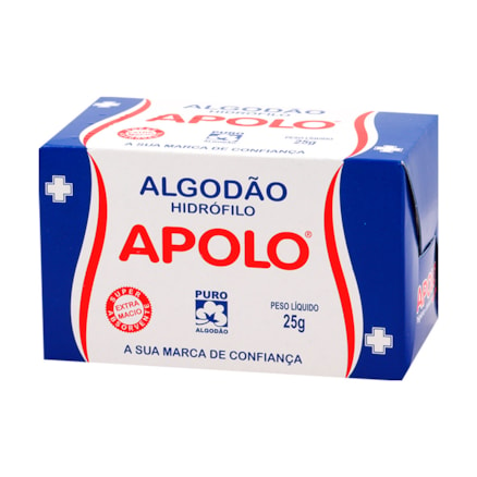 Algodão Apolo Hidrófilo Macio Multiuso Limpeza Remoção 25g