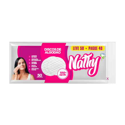 Algodão Nathy Disco 50 Und