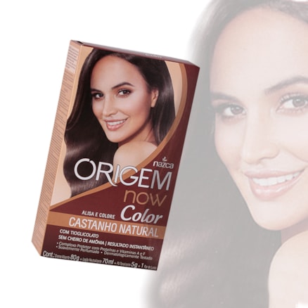 Alisante Origem Color Now Castanho Natural Alisa Colore 80g