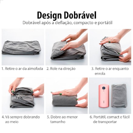 Almofada Travesseiro Inflável Apoio pé Adutlos Crianças Avião Carro Escritório