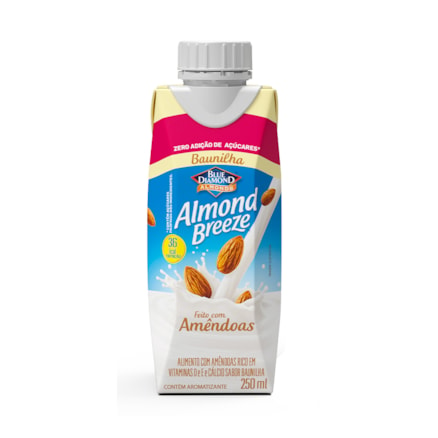 Almond Breeze Bebida Amêndoas Baunilha 0% Açúcar 250ml