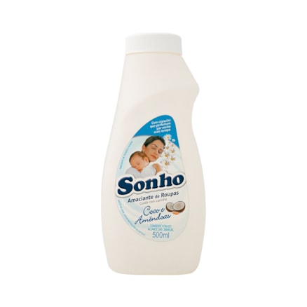 Amaciante De Roupas Sonho Diluído Coco E Amêndoas 500ml