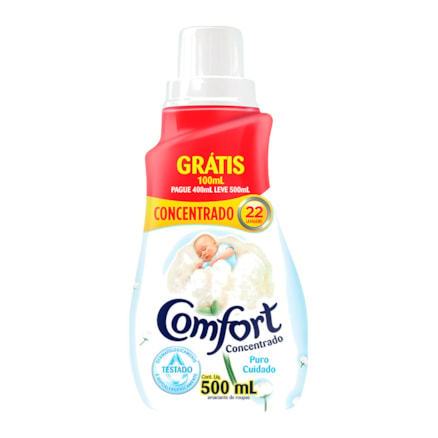 Amaciante Roupas Comfort Concentrado Puro Cuidado 500ml