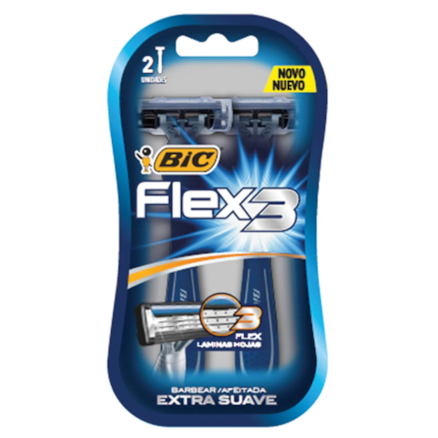 Aparelho De Barbear Bic Flex 3 Extra Suave 2 Und