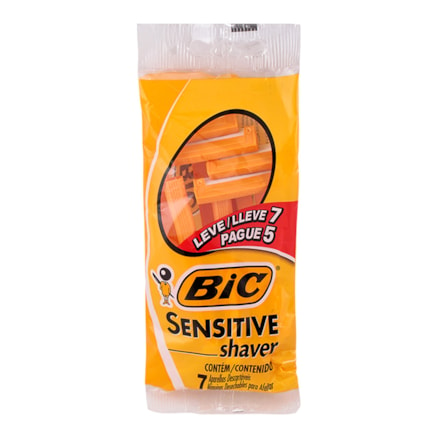 Aparelho De Barbear Bic Shaver Sensitive Leve 7 Pague 5