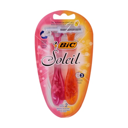 Aparelho De Barbear Bic Soleil Laranja E Rosa 2 Und