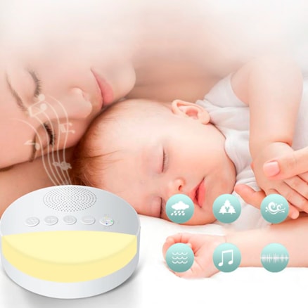 Aparelho de Som para Bebês Ruído Branco 20 Sons Dormir Bem Sono Tranquilo Antiestresse Calmante Relaxante Led USB