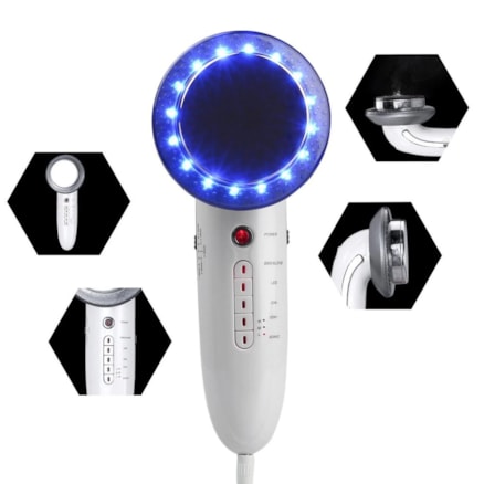 Aparelho Ultrassom Lipocavitação 6 em 1 com Infravermelho EMS Massagem LED e Íons Bivolt