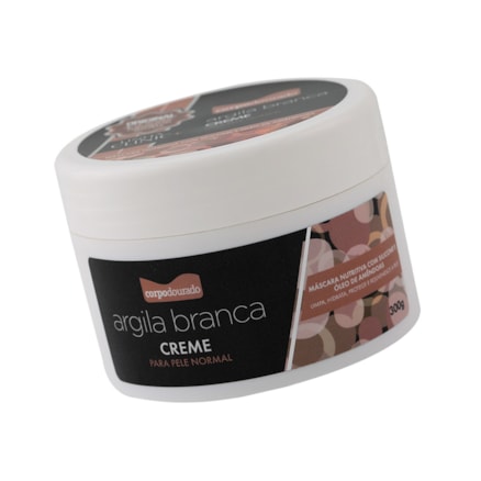 Argila Em Creme Corpo Dourado Branca 300g