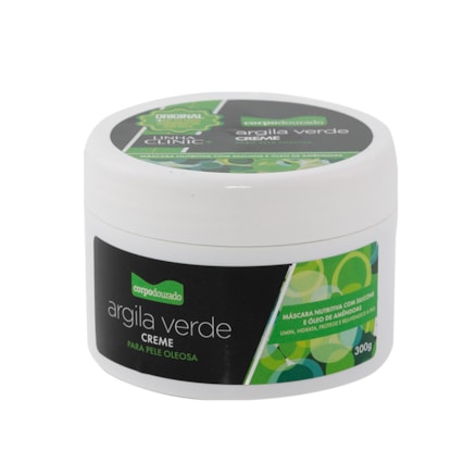 Argila Em Creme Corpo Dourado Verde 300g