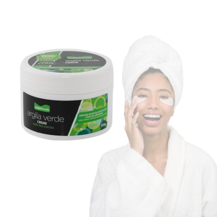 Argila Em Creme Corpo Dourado Verde 300g