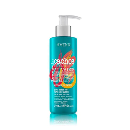 Ativador Cachos Amend Leave In Argan Coco Sem Frizz 190ml