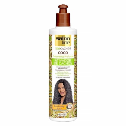 Ativador Cachos Salon Line Sos Cachos Coco 100% Vegano 300ml