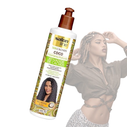 Ativador Cachos Salon Line Sos Cachos Coco 100% Vegano 300ml